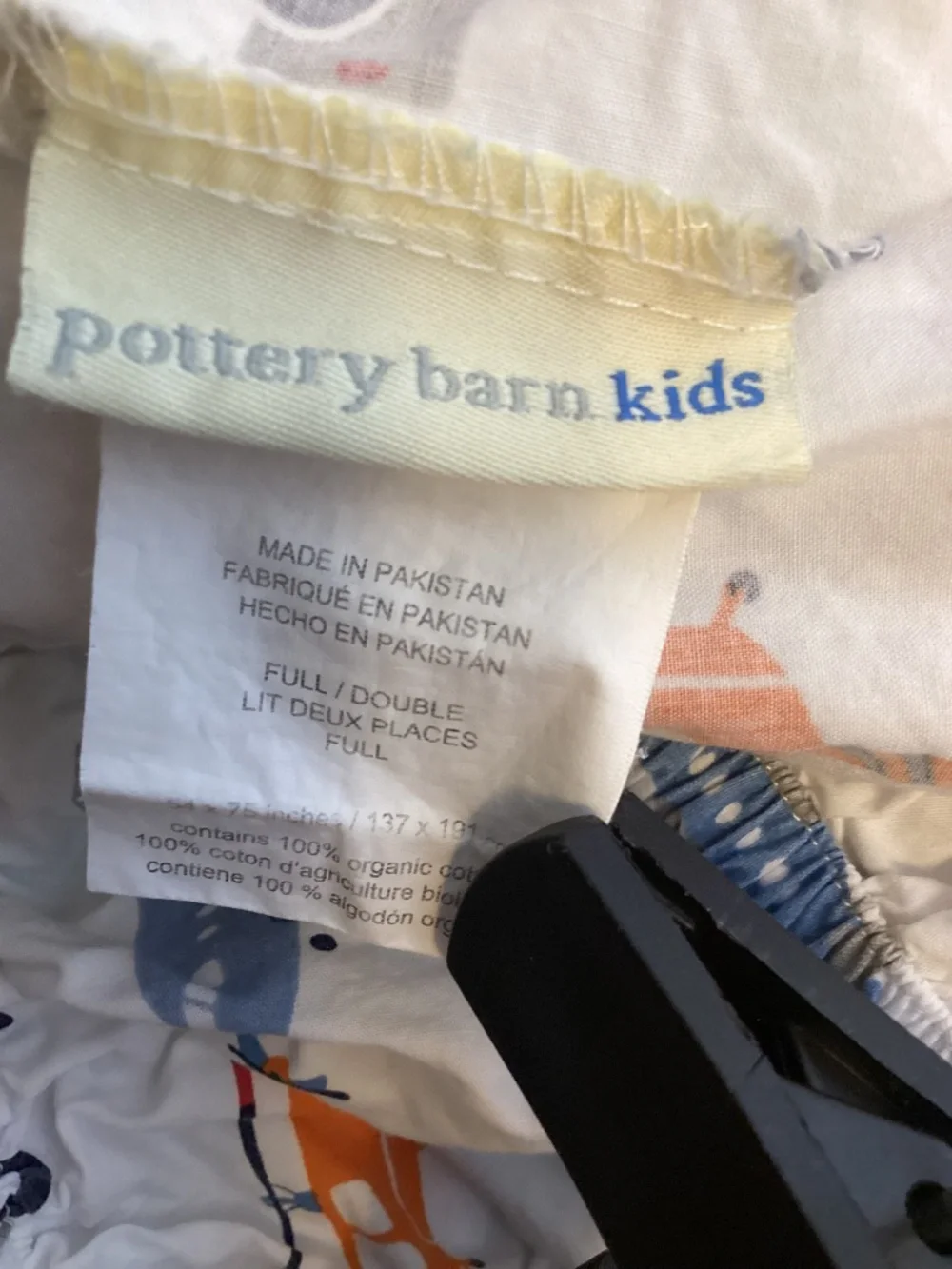 Pottery Barn Kids planes,trucks & cars printed Full/ Double sheet set